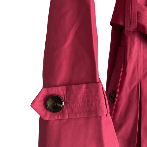 LONDON FOG Womens Pink Belted Trench Coat L - Picture 14 of 16
